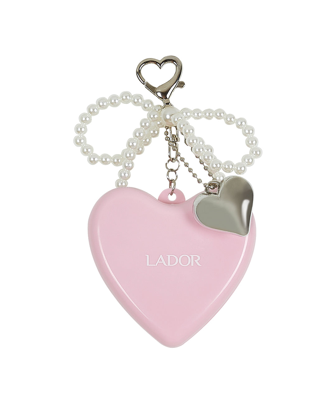 LADOR Heart Keychain Hair Brush - PINK