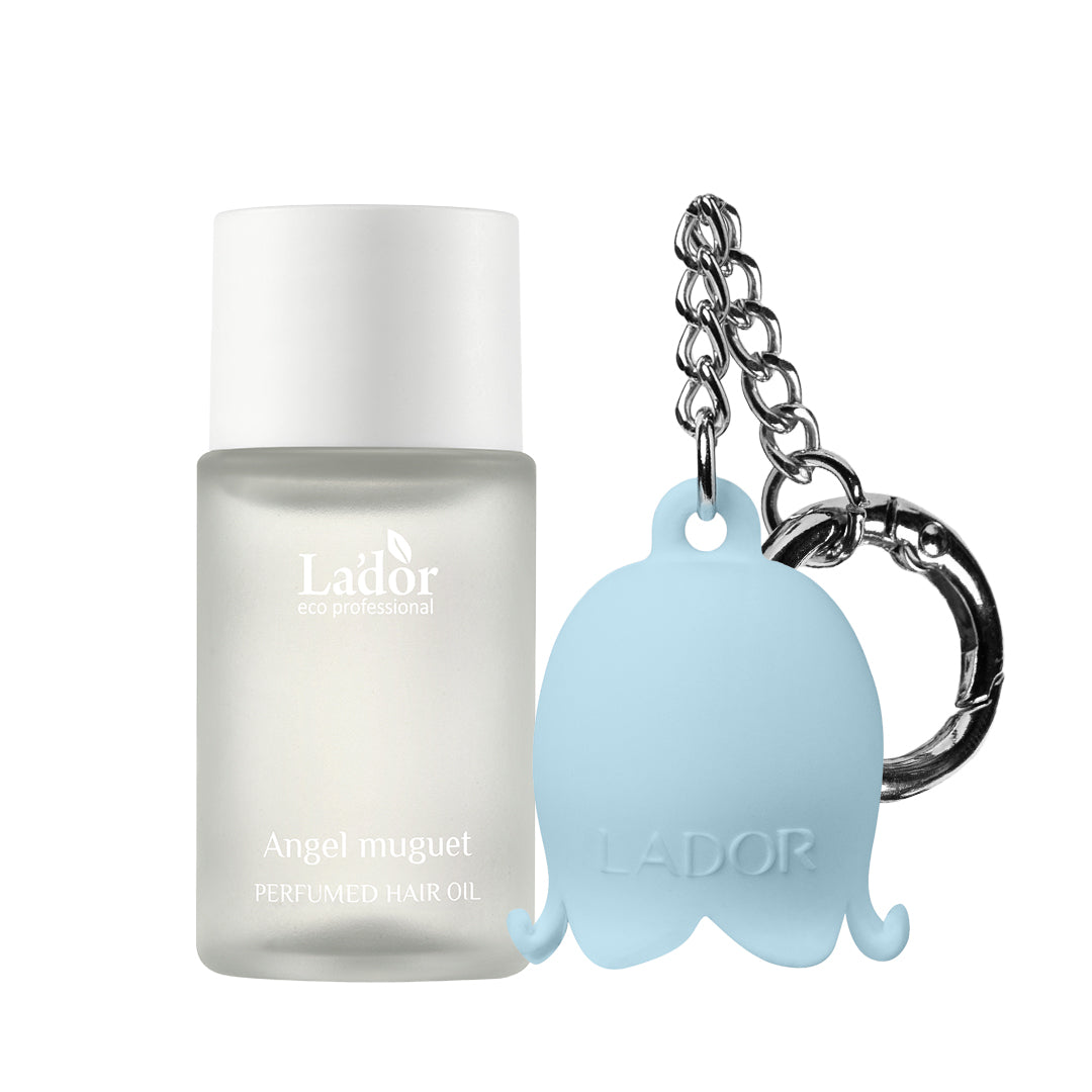 [GIFT] skyblue keychain + perfumed hair oil 10ml [angel muguet]