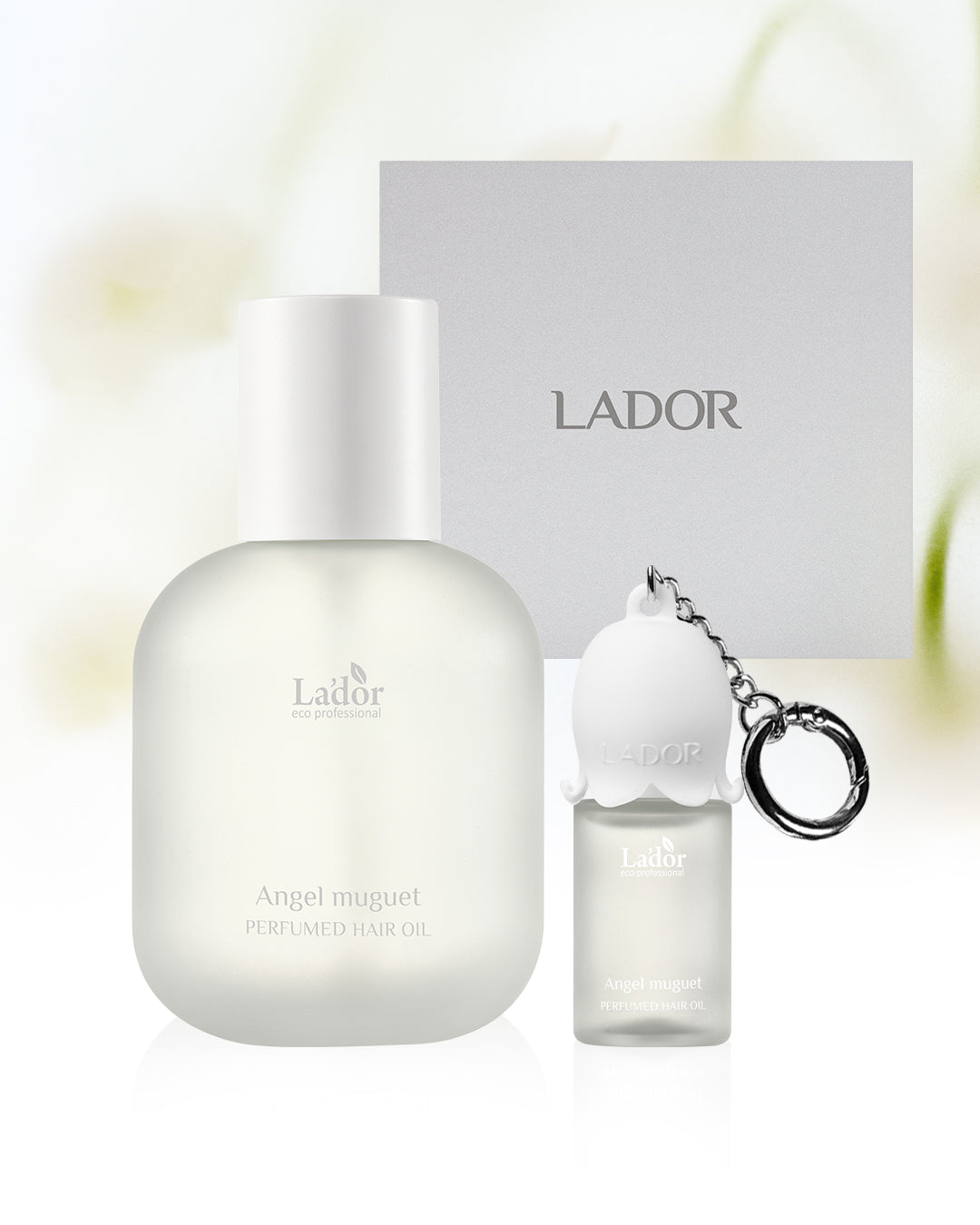 Perfumed Hair Oil Angel Muguet Keyring Set