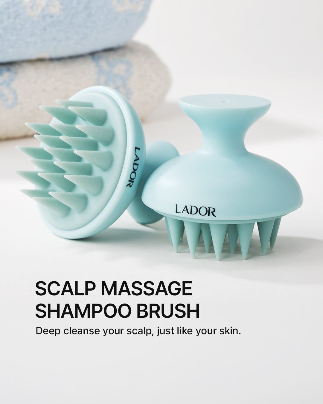SCALP MASSAGER SHAMPOO BRUSH (BLUE)