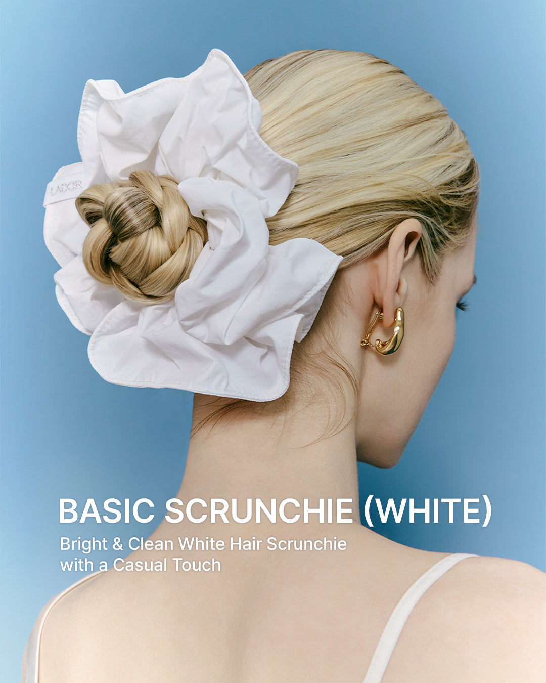 LADOR Basic Scrunchie - White