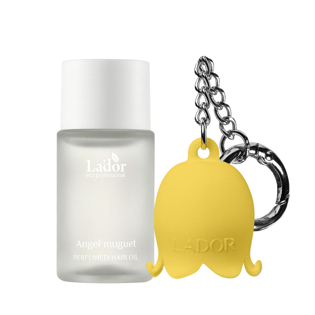 [GIFT] osmanthus keychain + perfumed hair oil 10ml [angel muguet]