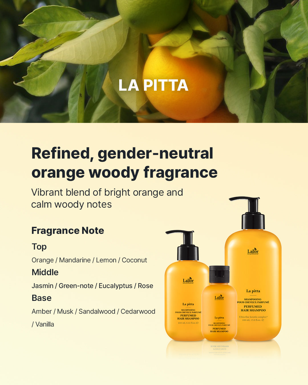 Perfumed Hair Shampoo [La pitta] 530ml