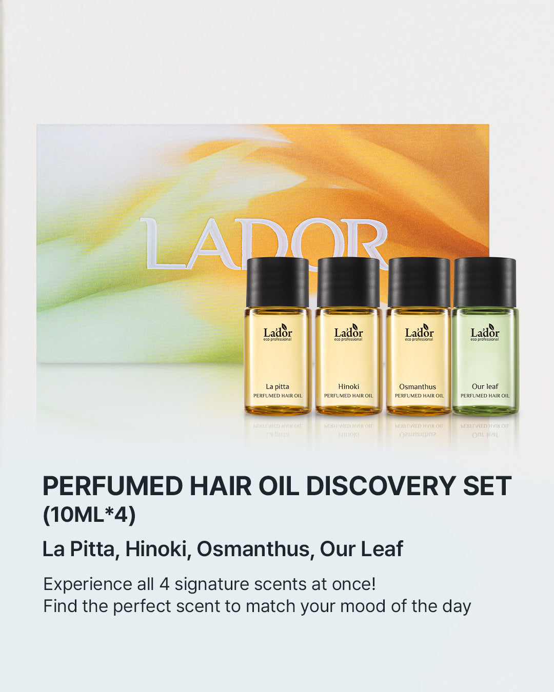 Perfumed Hair Oil Discovery Set (4 Scents × 10ml Each)